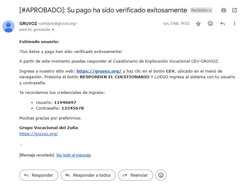 Correo de confirmacin