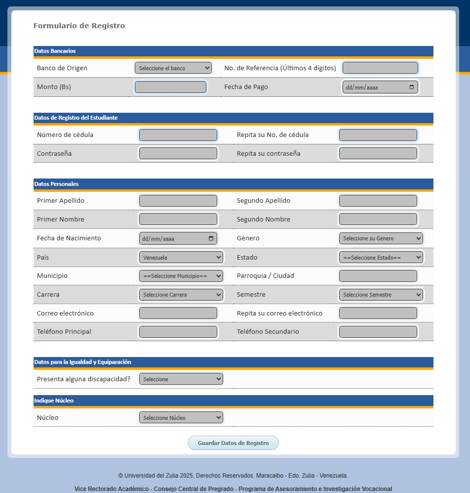 Formulario de registro